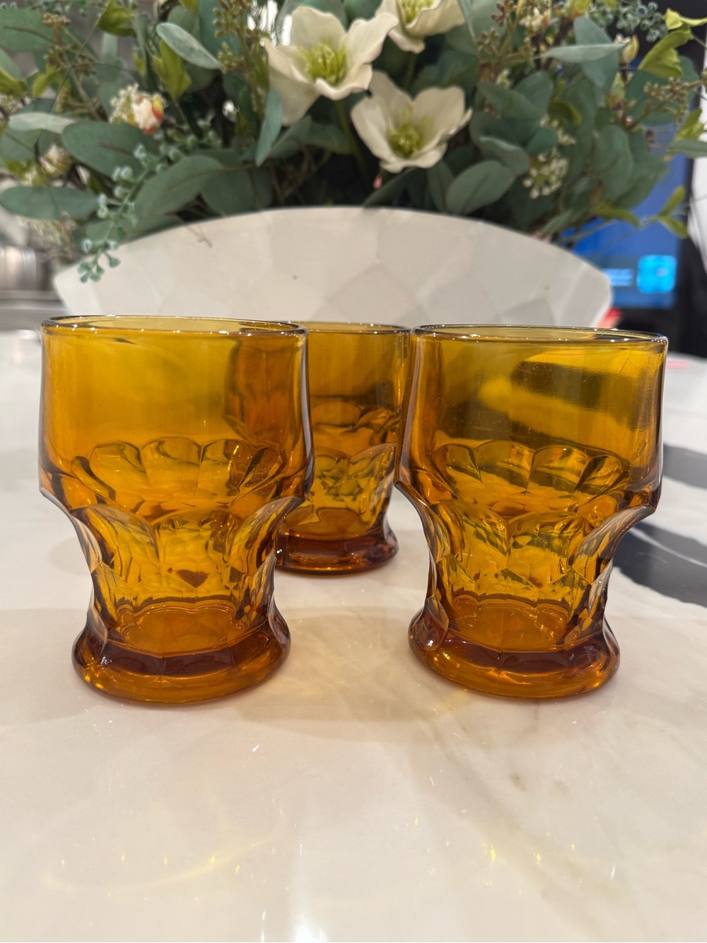 Amber Glass Tumbler Set - Elegant Amber Drinkware